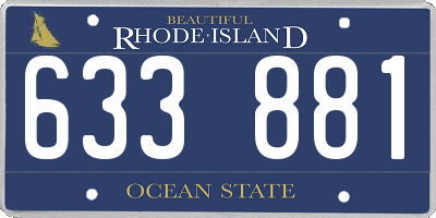 RI license plate 633881