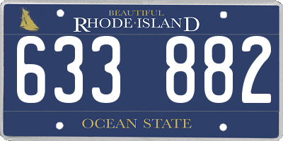 RI license plate 633882