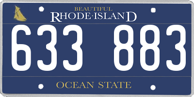 RI license plate 633883