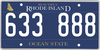 RI license plate 633888