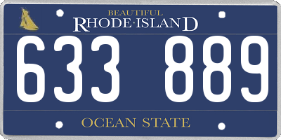 RI license plate 633889