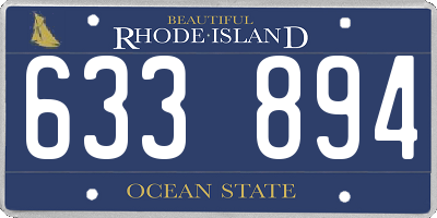 RI license plate 633894