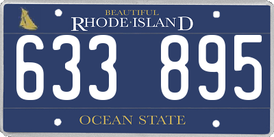 RI license plate 633895