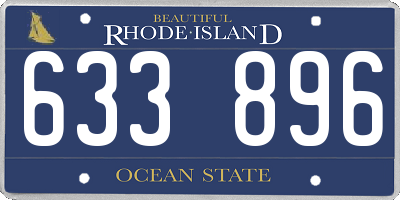 RI license plate 633896