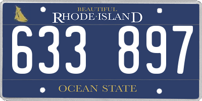 RI license plate 633897