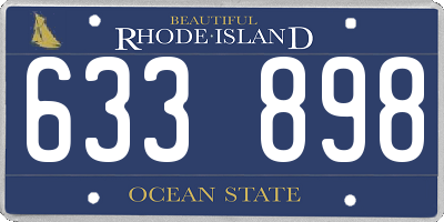 RI license plate 633898