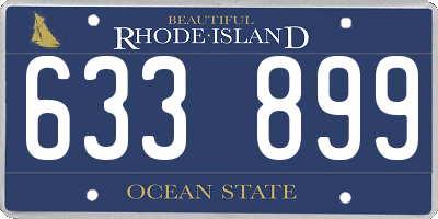 RI license plate 633899
