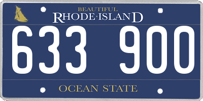 RI license plate 633900