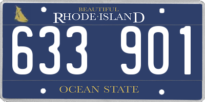 RI license plate 633901