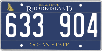 RI license plate 633904