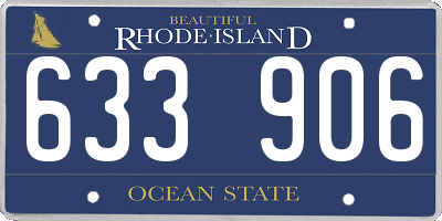 RI license plate 633906