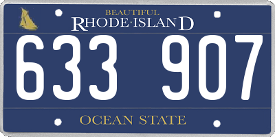 RI license plate 633907