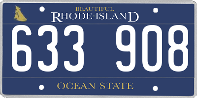 RI license plate 633908