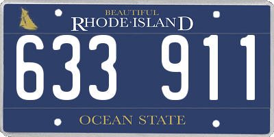 RI license plate 633911