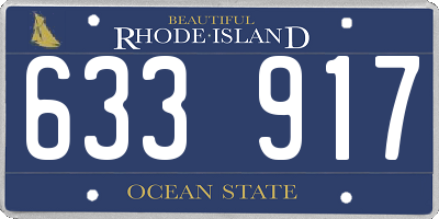 RI license plate 633917