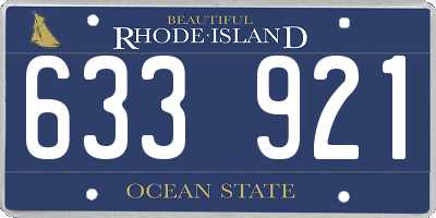 RI license plate 633921