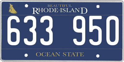 RI license plate 633950