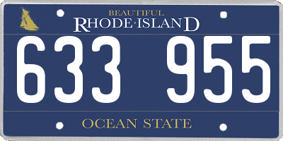 RI license plate 633955