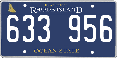 RI license plate 633956