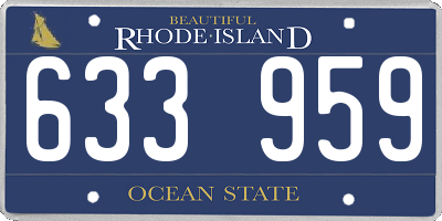 RI license plate 633959