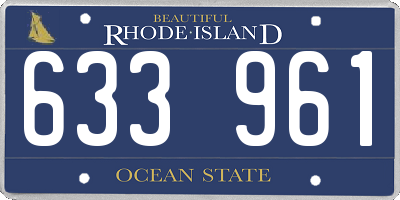 RI license plate 633961
