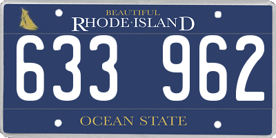 RI license plate 633962