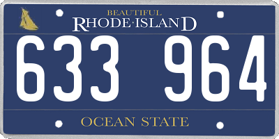 RI license plate 633964