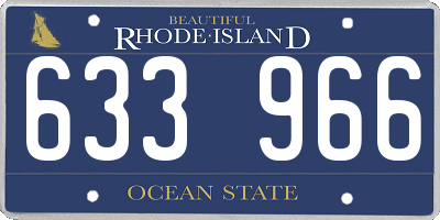 RI license plate 633966