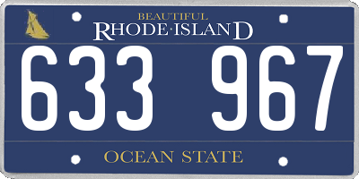RI license plate 633967