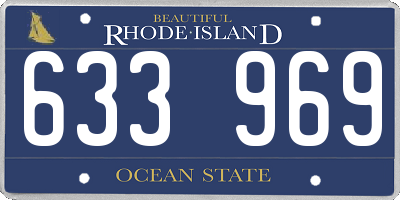 RI license plate 633969
