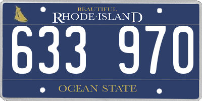 RI license plate 633970