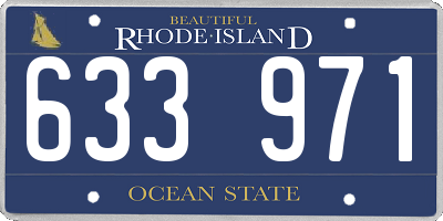 RI license plate 633971
