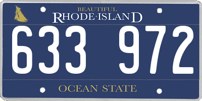 RI license plate 633972