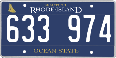 RI license plate 633974