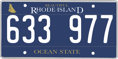 RI license plate 633977