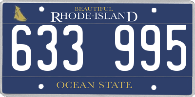 RI license plate 633995
