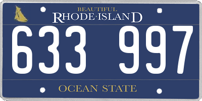 RI license plate 633997