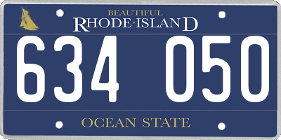 RI license plate 634050