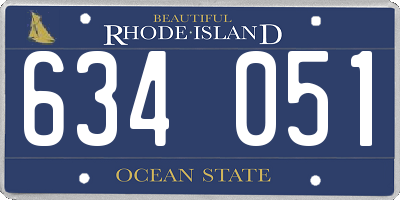 RI license plate 634051