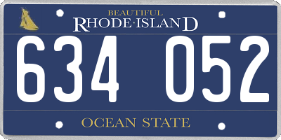 RI license plate 634052