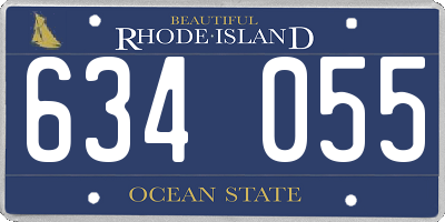RI license plate 634055