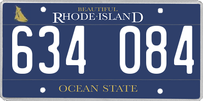 RI license plate 634084