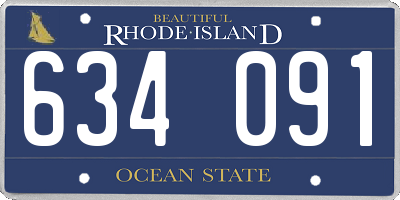 RI license plate 634091