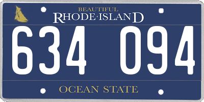 RI license plate 634094