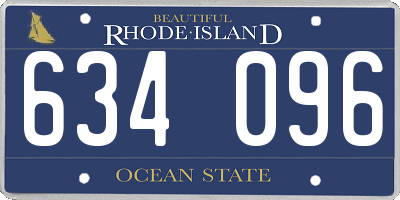 RI license plate 634096
