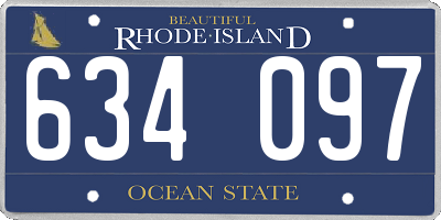 RI license plate 634097