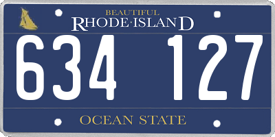 RI license plate 634127