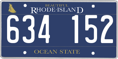 RI license plate 634152