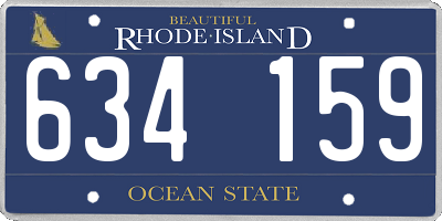 RI license plate 634159