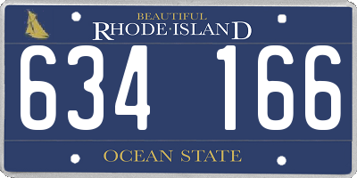 RI license plate 634166